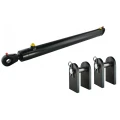 Kettős működésű hidraulikus munkahenger 50/40, hossz: 1090mm lökethossz: 850mm rögzítőkonzollal