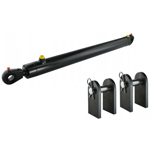 Kettős működésű hidraulikus munkahenger 50/40, hossz: 1090mm lökethossz: 850mm rögzítőkonzollal