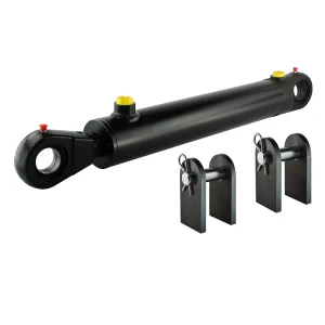 Kettős működésű hidraulikus munkahenger 63/36, hossz: 870mm lökethossz: 630mm rögzítőkonzollal 