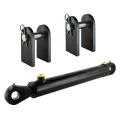 Kettős működésű hidraulikus munkahenger 80/45, hossz: 980mm lökethossz: 630mm rögzítőkonzollal