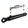 Kettős működésű hidraulikus munkahenger 63/36, hossz: 482mm lökethossz: 200mm biztonsági szeleppel „zárral”