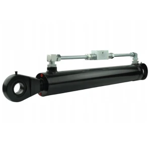Kettős működésű hidraulikus munkahenger 80/45, hossz: 840mm lökethossz: 500mm biztonsági szeleppel „zárral”  