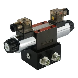 Elektromágneses vezérlőszelep CETOP 3-NG6, 12V, 50 l/perc. 1-szekciós