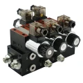 Elektromágneses vezérlőszelep CETOP 3-NG6, 12V, 50 l/perc. 2-szekciós