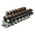Elektromágneses vezérlőszelep CETOP 3-NG6, 12V, 50 l/perc. 7-szekciós