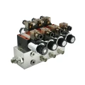 Elektromágneses vezérlőszelep CETOP 3-NG6, 24V, 50 l/perc. 3-szekciós