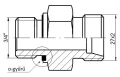 Egyenes hidraulika csatlakozó homloktömítéssel 3/4" - M27x2