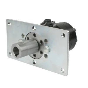 Hidraulikus motor BMR folyadékszállítás: 160cm3/ford. fordulatszám: 375ford./perc tengely: 32mm rögzítőkonzollal valamint tengelyre szerelt hüvellyel