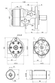 Hidraulikus motor BMR folyadékszállítás: 80cm3/ford. fordulatszám: 750ford./perc tengely: 32mm. Tengelyre szerelt hüvellyel
