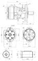 Hidraulikus motor BMR folyadékszállítás: 25cm3/ford. fordulatszám: 1600ford./perc tengely: 32mm rögzítőkonzollal