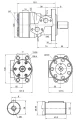 Hidraulikus motor BMR folyadékszállítás: 160cm3/ford. fordulatszám: 375ford./perc tengely: 32mm. 4 szerelőlyuk