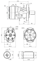 Hidraulikus motor BMR folyadékszállítás: 200cm3/ford. fordulatszám: 300ford./perc tengely: 32mm. 4 szerelőlyuk