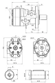 Hidraulikus motor BMR folyadékszállítás: 315cm3/ford. fordulatszám: 195ford./perc tengely: 32mm. 4 szerelőlyuk