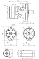 Hidraulikus motor BMR folyadékszállítás: 250cm3/ford. fordulatszám: 240ford./perc tengely: 32mm