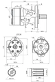 Hidraulikus motor BMR folyadékszállítás: 50cm3/ford. fordulatszám: 800ford./perc tengely: SAE 6B 1"