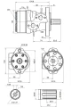 Hidraulikus motor BMR folyadékszállítás: 100cm3/ford. fordulatszám: 600ford./perc tengely: SAE 6B 1"
