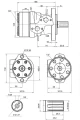 Hidraulikus motor BMR folyadékszállítás: 160cm3/ford. fordulatszám: 375ford./perc tengely: SAE 6B 1"