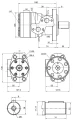Hidraulikus motor BMR folyadékszállítás: 250cm3/ford. fordulatszám: 250ford./perc tengely: 32mm, rögzítőkonzollal. 4 szerelőlyuk