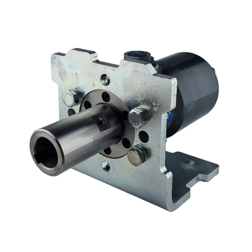 Hidraulikus motor BMR folyadékszállítás: 250cm3/ford. fordulatszám: 250ford./perc tengely: 32mm, tengelyre szerelt hüvellyel, és sarok szerelőlemez. 4 szerelőlyuk