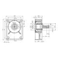 A fogaskerekes hidraulikus motor folyadékszállítása 16 cm³/fordulat, maximális fordulatszáma 3500 fordulat/perc, csapágykarimával ellátva