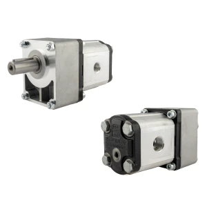 A fogaskerekes hidraulikus motor folyadékszállítása 19 cm³/fordulat, maximális fordulatszáma 3300 fordulat/perc, csapágykarimával ellátva   