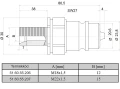 Hidraulikus Gyorscsatlakozó készlet, szabványos csatlakozó aljzat + csatlakozó válaszfal dugó külső menettel - választható (M18x1,5; M22x1,5)