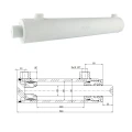 Kettős működésű hidraulikus munkahenger 80/45, lökethossz: 400mm, rögzítés nélküli