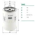 Üzemanyagszűrő WK940/5 P554620 FF231 PD81 PP861/3