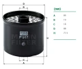 Üzemanyagszűrő P917X P502420 P556245 FF167A WP413X