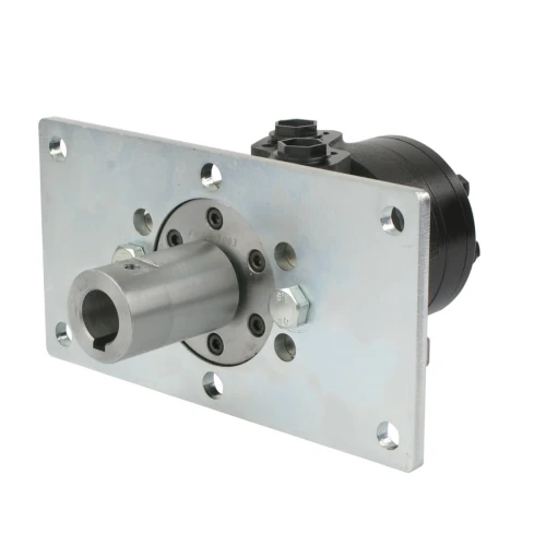 Hidraulikus motor BMR folyadékszállítás: 25cm3/ford. fordulatszám: 1500ford./perc tengely: 25mm rögzítőkonzollal valamint tengelyre szerelt hüvellyel