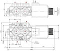 Elektromos szelep hidraulikus elválasztó WALVOIL 6/2 90L/min, elektromosan vezérelt 12V (rakodóhoz)
