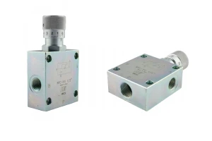 Hidraulikus áramlásszabályozó szelep RFC-VU, menetek: 3/4" - 1/2", átfolyás: 65L/perc  