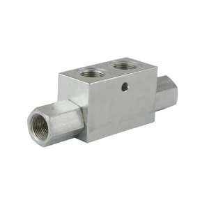 Kettős VBPDE visszacsapó szelep „zár” kettős működésű hengerzár. Menet: 3/8” térfogatáram: 35L/perc maximális nyomás: 350bar  Hydrotechnik24