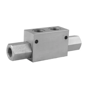 Kettős VBPDE visszacsapó szelep „zár” kettős működésű hengerzár. Menet: 1/2” térfogatáram: 50L/perc maximális nyomás: 350bar Hydrotechnik24 