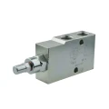 VBCD SE-A kétoldalú túlterheléses blokkoló overcenter szelep. Menetek: 3/4” térfogatáram: 100L/perc maximális nyomás: 350bar
