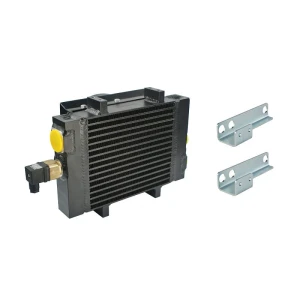ST60 levegős olajhűtő 24V ventilátorral és rögzítőkkel, termosztáttal