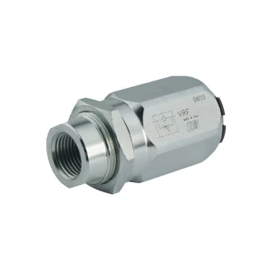 VRF hordós szelep állítható fojtószeleppel egyoldalon, menetekkel: 1/4”, térfogatáram: 20L / perc, maximális nyomás: 300bar