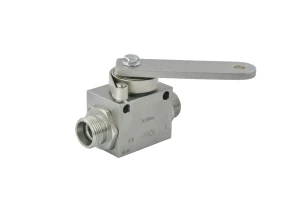 Gömbcsap, irányváltó-elzáró. Menetek: M22x1.5 Átfolyás: 80L/perc Max nyomás: 400 bar 