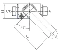 Gömbcsap, irányváltó-elzáró. Menetek: M18x1.5 Átfolyás: 50L/perc Max nyomás: 400 bar