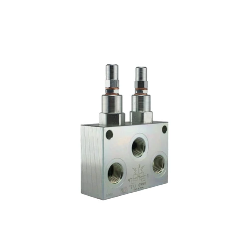 VMPD dupla túlfolyószelep állítható. menetekkel: 3/8” térfogatáram: 40L / perc nyomás: 50-250bar