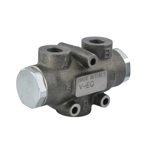 Áramlás elosztó szelep 50:50 V-EQ10, menetek: 3/8” térfogatáram: 3-6 L/min max nyomás: 300bar
